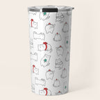 Fat Christmas cats Travel Mug Gallery Image 1