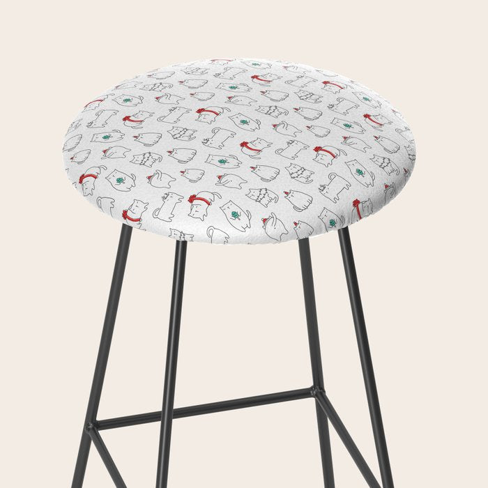 Fat Christmas cats Stool Gallery Image 2