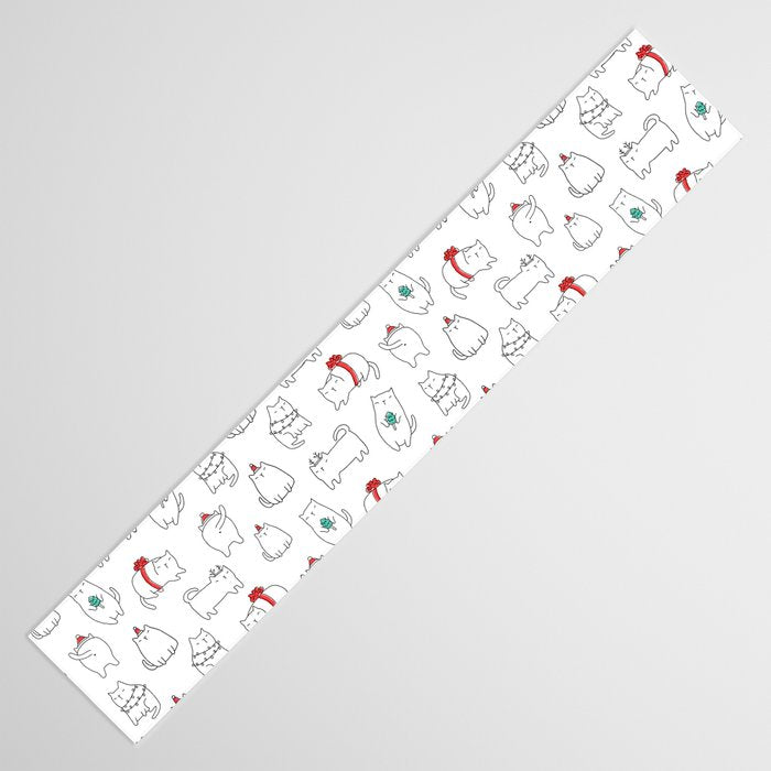 Fat Christmas cats Table Runner Gallery Image 3
