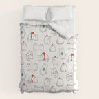Fat Christmas cats Duvet Cover Gallery Image 6
