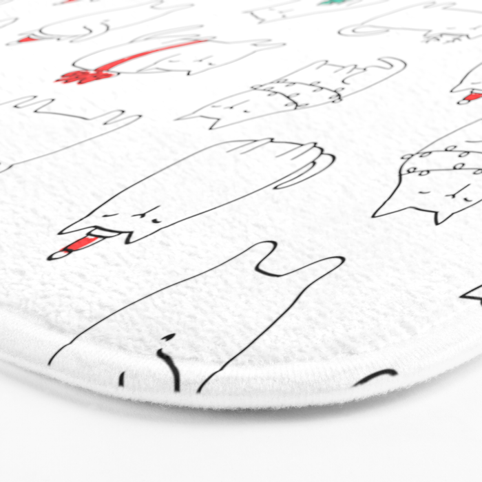 Fat Christmas cats Bath Mat Gallery Image 3
