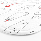 Fat Christmas cats Bath Mat Gallery Image 3