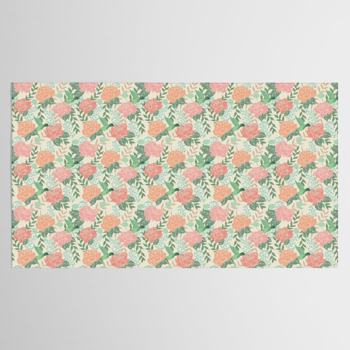 Victorian Garden with Hummingbird Tablecloth Gallery Image 2