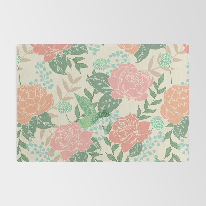 Victorian Garden with Hummingbird Rug Gallery Image 2