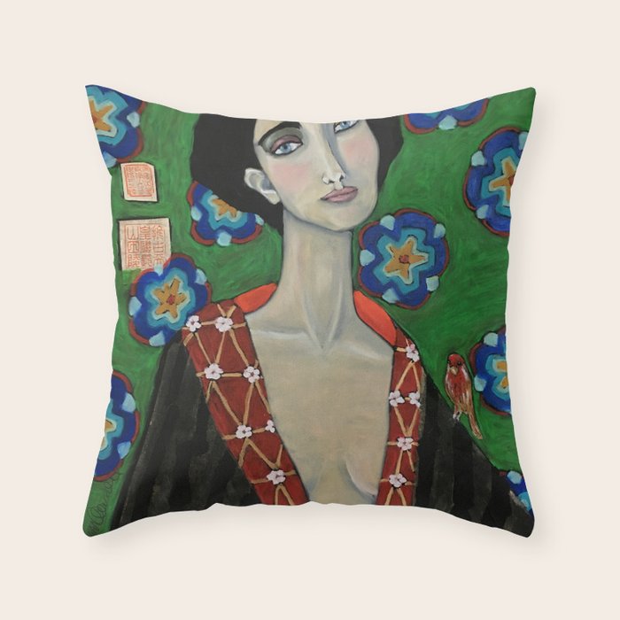 A Little Bird Told Me Throw Pillow Gallery Image 1