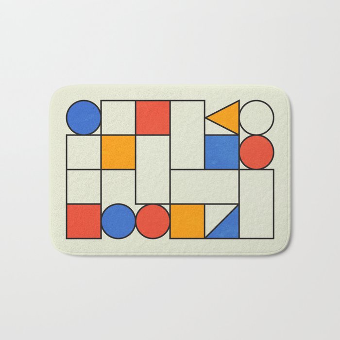 Bauhaus Blocks 02 Bath Mat Gallery Image 1