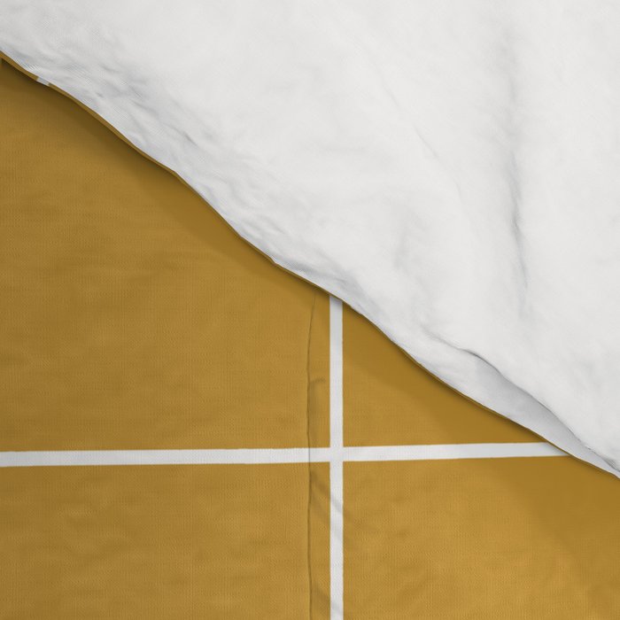 Hand Drawn Grid Golden Comforter Gallery Image 4