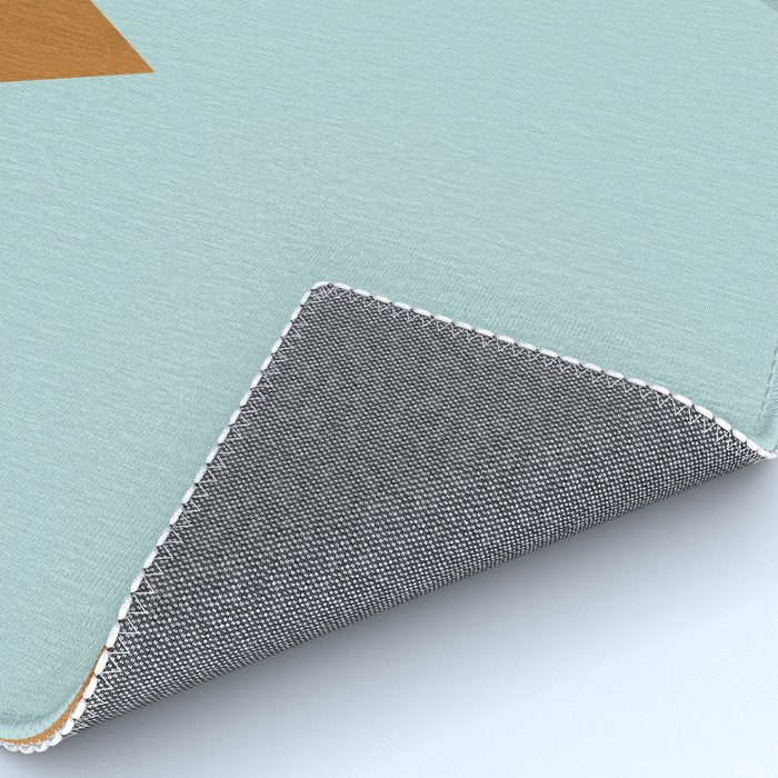Geometrics - aqua & orange concrete Rug Gallery Image 4