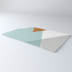 Geometrics - aqua & orange concrete Rug Gallery Image 3