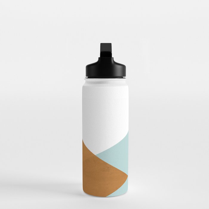 Geometrics - aqua & orange concrete Water Bottle Gallery Image 3