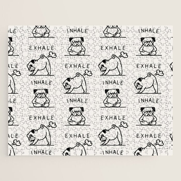 Inhale Exhale Pug Jigsaw Puzzle Gallery Image 1