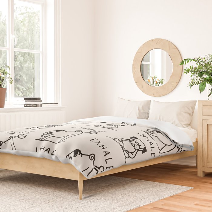 Inhale Exhale Pug Duvet Cover Gallery Image 2
