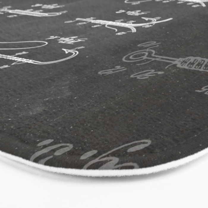Fly Fishing Patent - Fisherman Art - Black Chalkboard Bath Mat Gallery Image 3