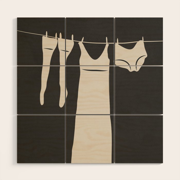 Laundry day Wood Wall Art Gallery Image 1