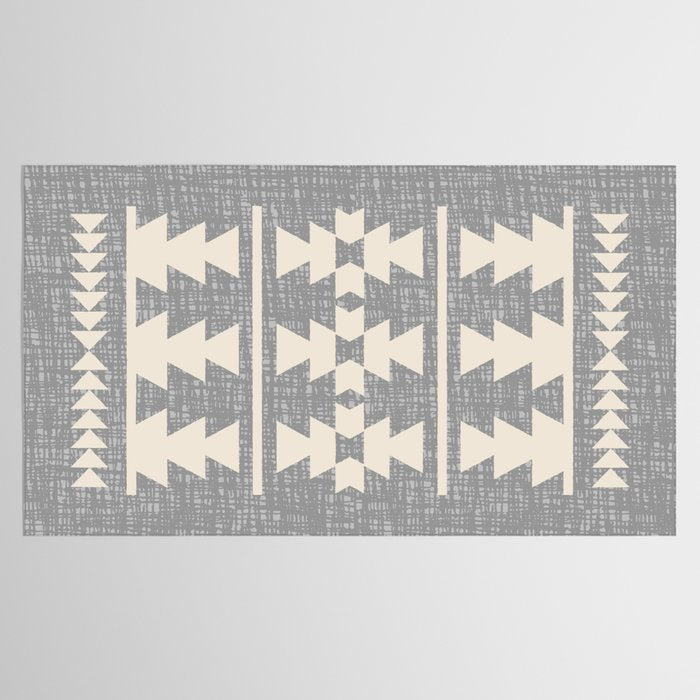 Southwestern Pattern 131 Gray and Beige Tablecloth Gallery Image 2