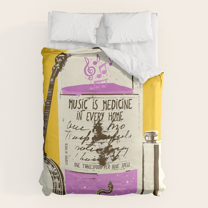 MUSIC IS MEDICINE Duvet Cover Gallery Image 6
