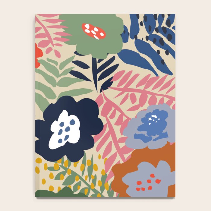 Maximalist floral shapes pattern Notebook Gallery Image 4