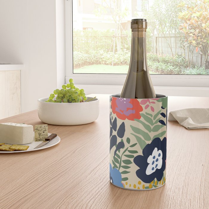 Maximalist floral shapes pattern Wine Chiller Gallery Image 4