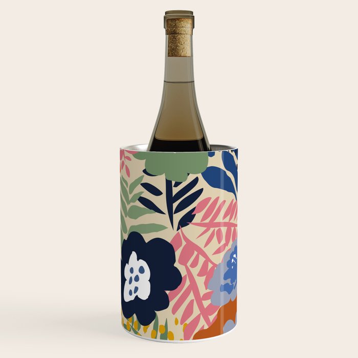 Maximalist floral shapes pattern Wine Chiller Gallery Image 3