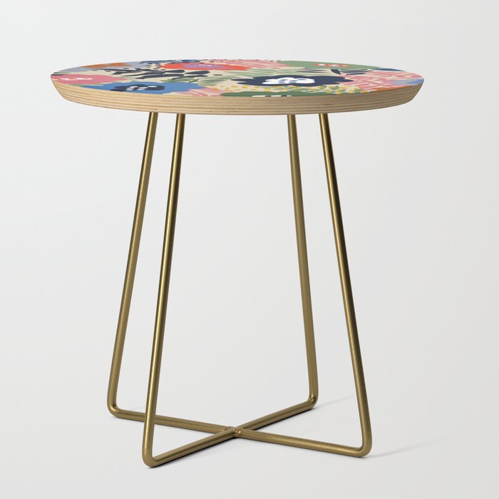 Maximalist floral shapes pattern Side Table Gallery Image 1