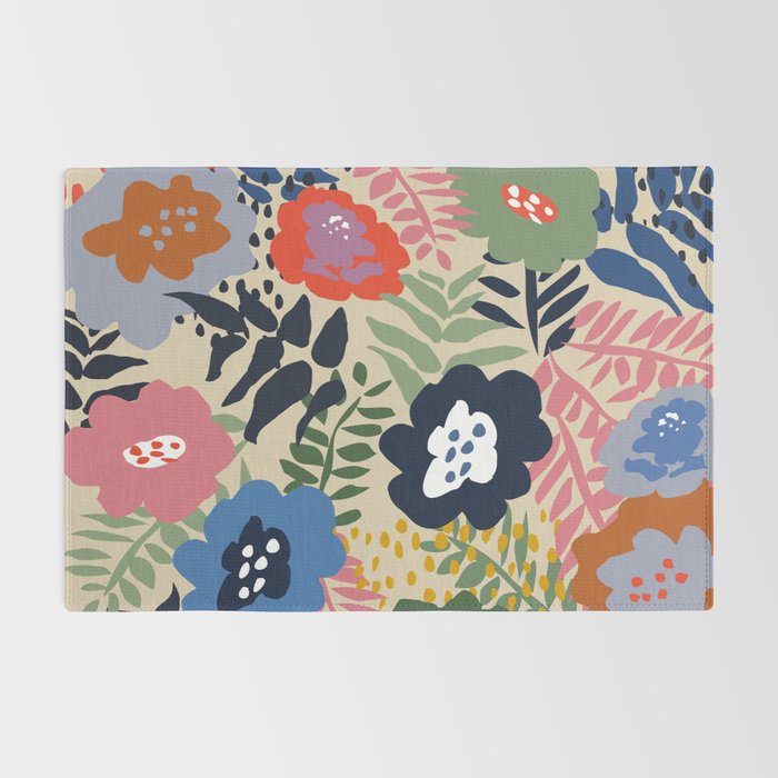 Maximalist floral shapes pattern Rug Gallery Image 2
