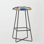 Maximalist floral shapes pattern Stool Gallery Image 1