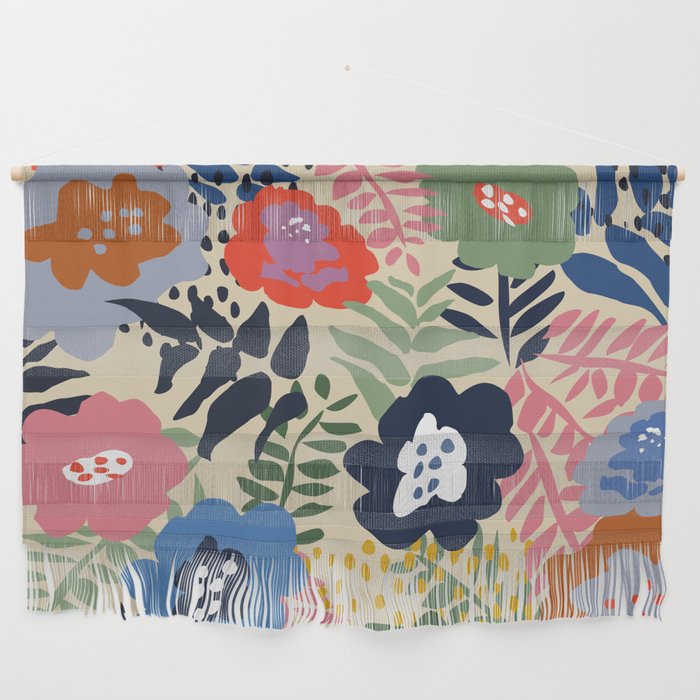 Maximalist floral shapes pattern Wall Hanging Gallery Image 1