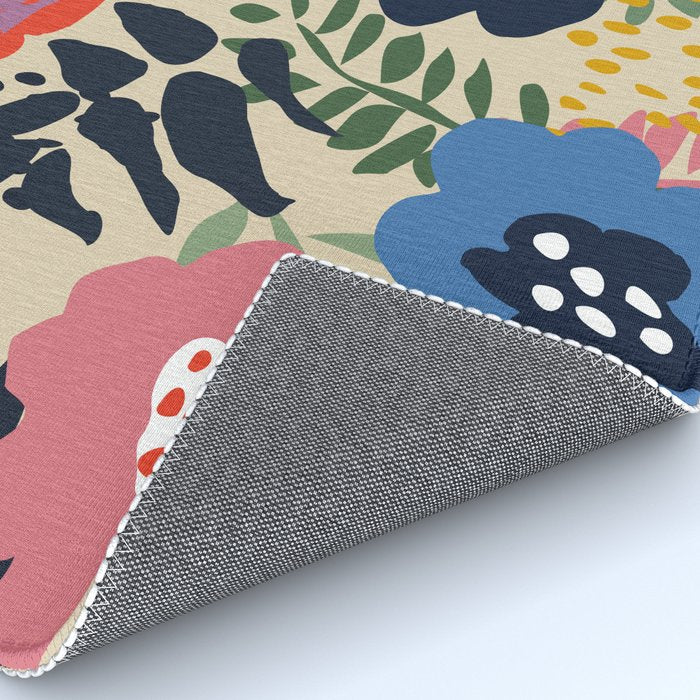 Maximalist floral shapes pattern Rug Gallery Image 4