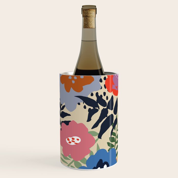 Maximalist floral shapes pattern Wine Chiller Gallery Image 2