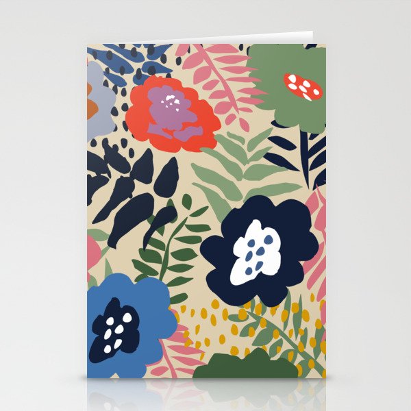 Maximalist floral shapes pattern Stationery Card Gallery Image 2