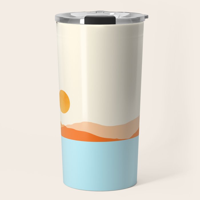 Desert Sea Views / Abstract Landscape Series Travel Mug Gallery Image 1