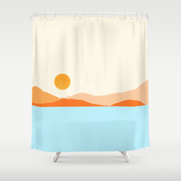 Desert Sea Views / Abstract Landscape Series Shower Curtain Gallery Image 1