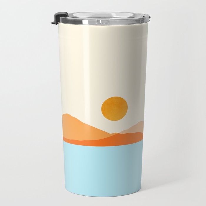 Desert Sea Views / Abstract Landscape Series Travel Mug Gallery Image 3