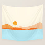 Desert Sea Views / Abstract Landscape Series Wall Tapestry Gallery Image 4