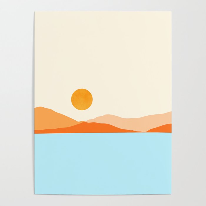 Desert Sea Views / Abstract Landscape Series Poster Gallery Image 1
