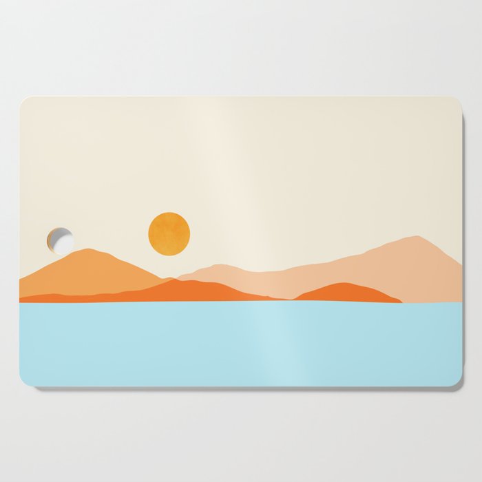 Desert Sea Views / Abstract Landscape Series Cutting Board Gallery Image 1
