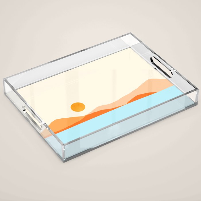 Desert Sea Views / Abstract Landscape Series Acrylic Tray Gallery Image 1