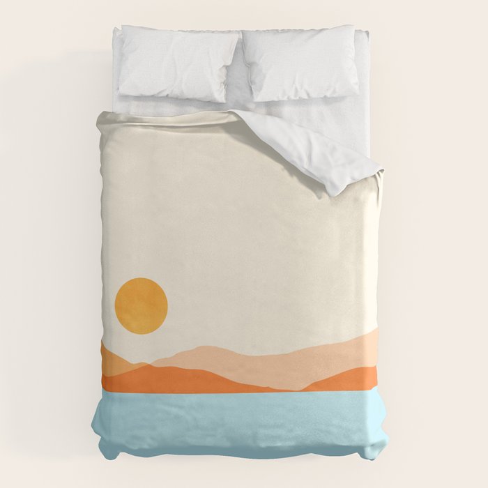 Desert Sea Views / Abstract Landscape Series Duvet Cover Gallery Image 6