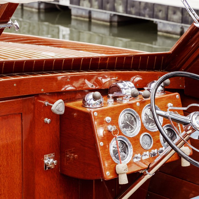 Vintage Glamour II x Retro Chris Craft Boat x Nautical art Coffee Mug Gallery Image 2