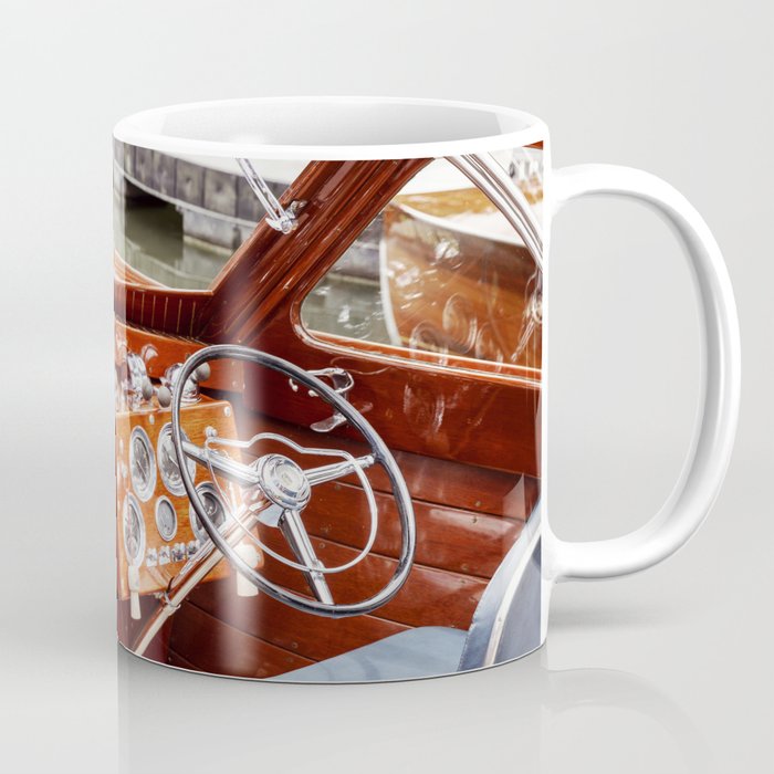 Vintage Glamour II x Retro Chris Craft Boat x Nautical art Coffee Mug Gallery Image 1