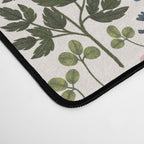 Herbarium ~ vintage inspired botanical art print ~ white Desk Mat Gallery Image 4