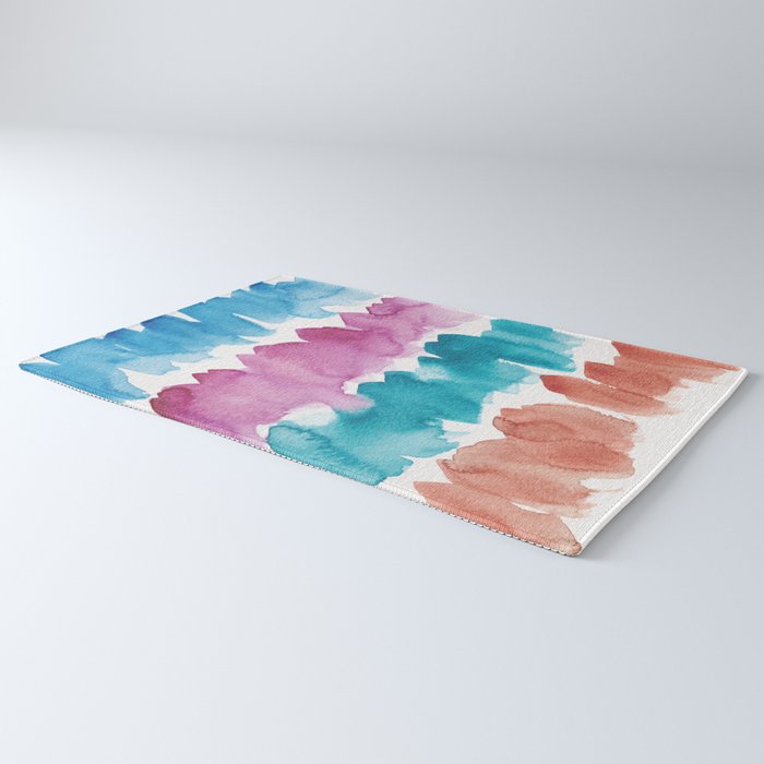 13  Watercolor November 2021 211130 Painting Valourine Original Design Color Bright Modern Contemporary  Rug Gallery Image 3
