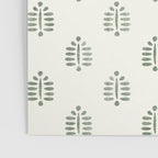 block print palm in sage on cream Poster Gallery Image 3