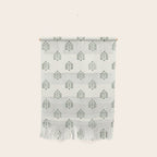 block print palm in sage on cream Wall Hanging Gallery Image 1