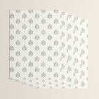 block print palm in sage on cream Wrapping Paper Gallery Image 3