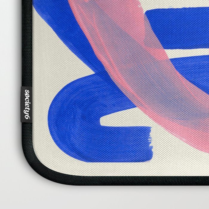 Tribal Pink Blue Fun Colorful Mid Century Modern Abstract Painting Shapes Pattern Laptop Sleeve Gallery Image 3