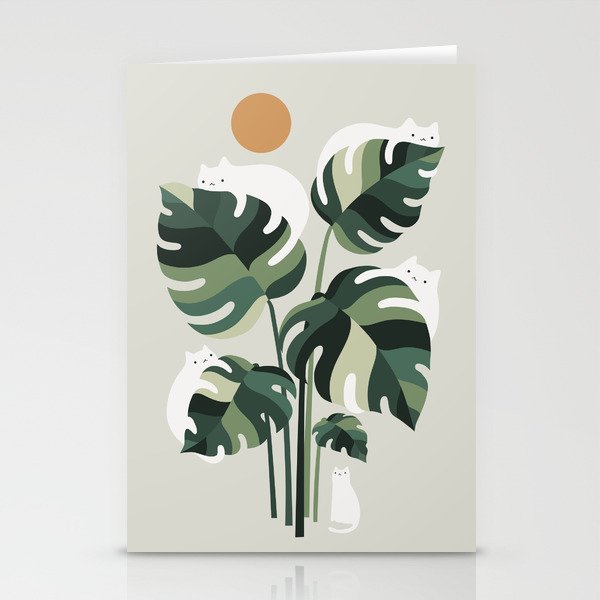 Cat and Plant 11 Stationery Card Gallery Image 1