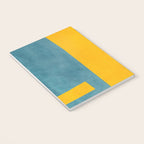 Yellow Teal Abstract Minimalist Artwork Notebook Gallery Image 3