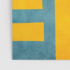 Yellow Teal Abstract Minimalist Artwork Poster Gallery Image 3