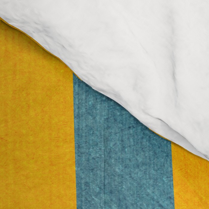Yellow Teal Abstract Minimalist Artwork Comforter Gallery Image 4